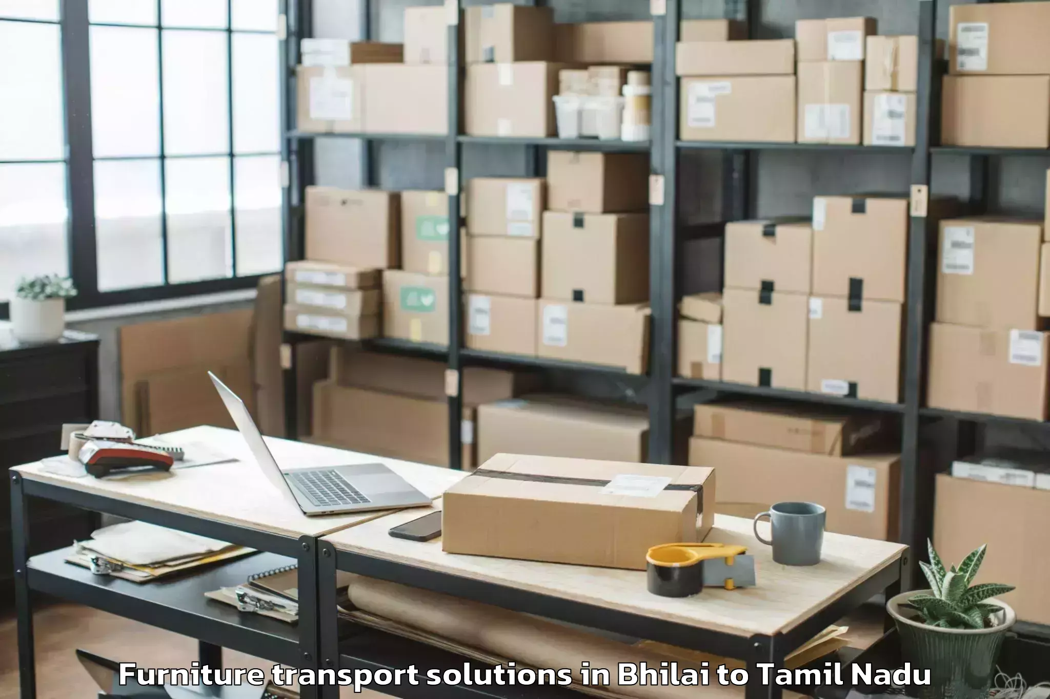 Comprehensive Bhilai to Vadakku Viravanallur Furniture Transport Solutions